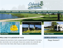 Tablet Screenshot of lakeside-rvpark.com